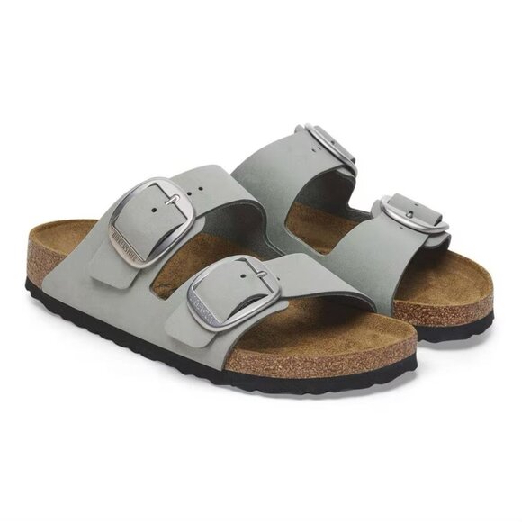 BIRKENSTOCK Arizona Big Buckle Nubuck Leather Pure Sage Grey Size 40 EU W9 / M7 - Picture 15 of 15